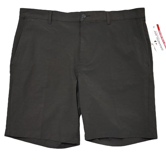Grand Slam Performance Men 38 Black Heather Golf Short Score Card Pocket Stretch - Picture 9 of 9
